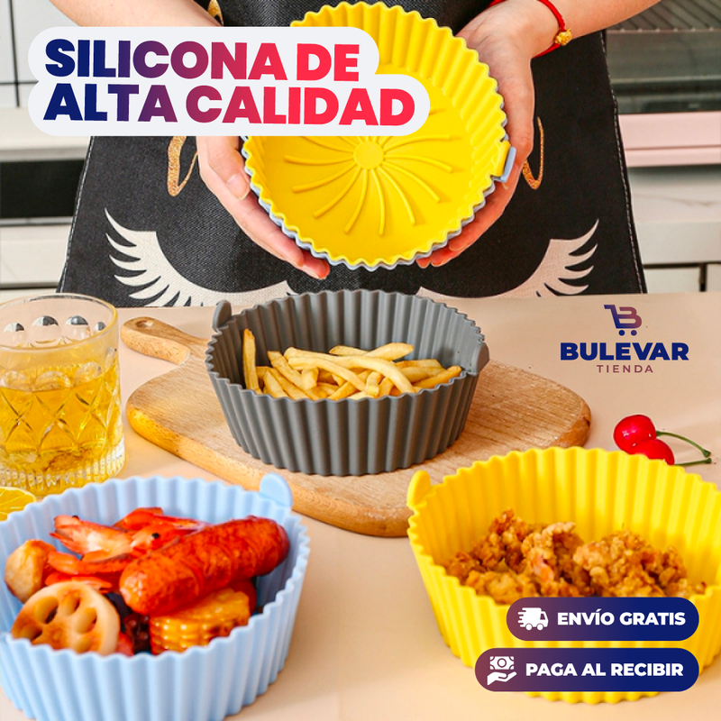 PACK DE 6 CANASTAS DE SILICONA PARA AIR FRYER