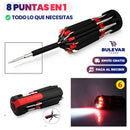 DESTORNILLADOR Y LINTERNA MULTIFUNCIONAL 8 EN 1