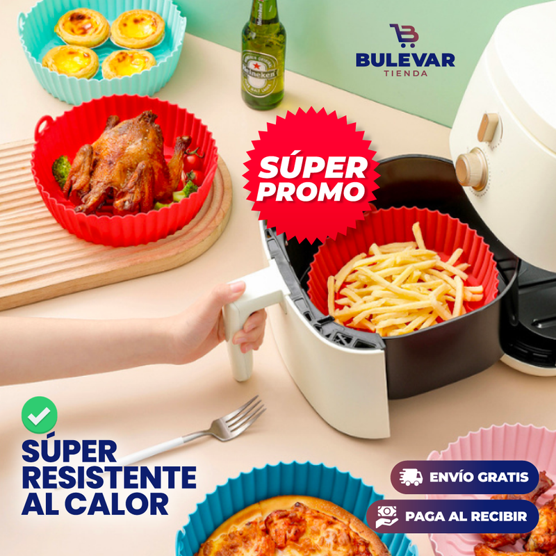 PACK DE 6 CANASTAS DE SILICONA PARA AIR FRYER