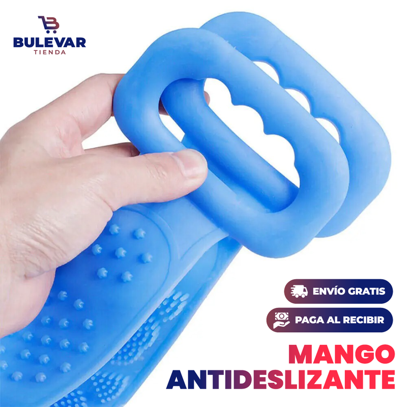 BANDA EXFOLIANTE DE SILICONA PARA EL BAÑO