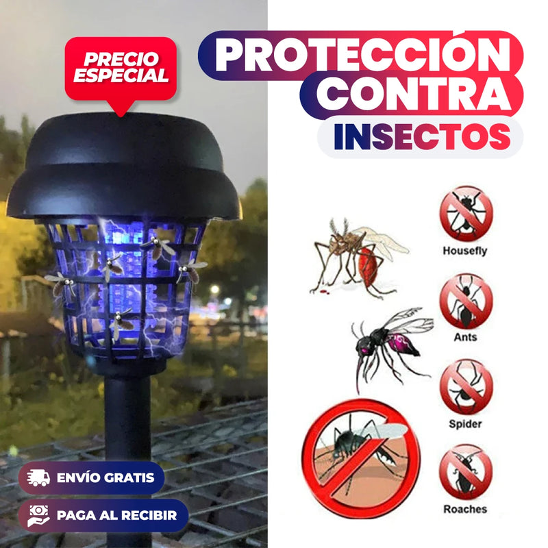 LÁMPARA SOLAR DE JARDÍN ANTIMOSQUITOS