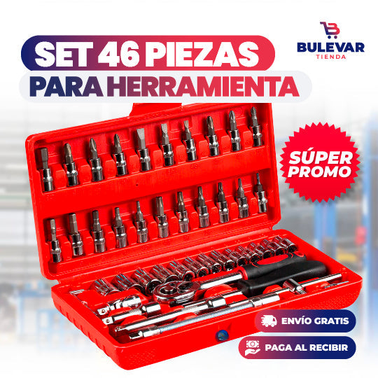 SET DE 46 PIEZAS PARA HERRAMIENTAS ⚒️🔥